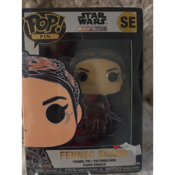 Funko Pop! Pin Star Wars Mandalorian Fennec Shand SE Special Edition Sealed - Picture 11 of 11